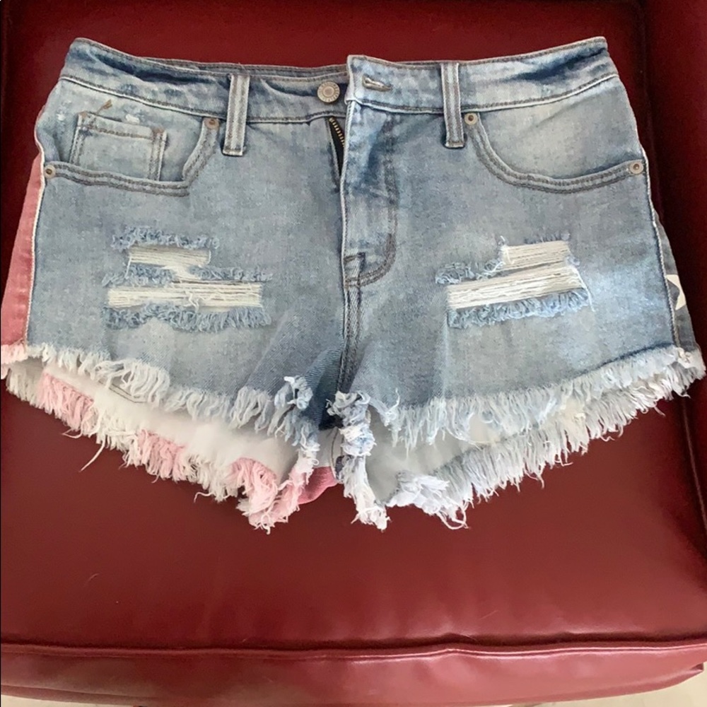 Denim Shorts Patriotic Design